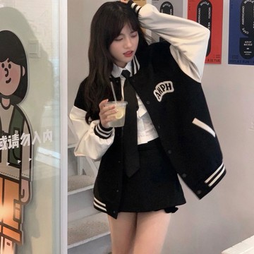 TGNS 棒球服 夾克外套 女生外套 外套 飛行夾克外套 美式復古上衣 棒球外套 女生外套 秋冬上衣 冬天外套