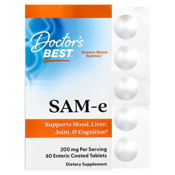 Doctor's Best, SAM-e，200 毫克，60 片腸溶片
