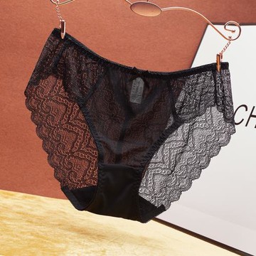 3條裝 內褲女士無痕蕾絲性感網紗大碼胖mm純棉襠夏季薄款中腰短褲