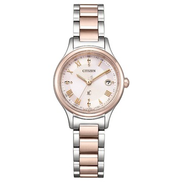 CITIZEN 星辰 ES9496-64W  XC系列 金屬電波光動能優雅女錶 27mm