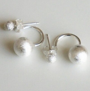 925純銀耳環耳針式耳飾-小圓球時尚優雅氣質母親節生日情人節禮物女飾品2款73ag324【獨家進口】【米蘭精品】