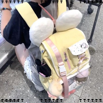 超實惠 十 雙肩包 後背包 新款老鼠系列簡約日系痛包百搭休閒吧唧娃包可愛漫展輕便雙肩包