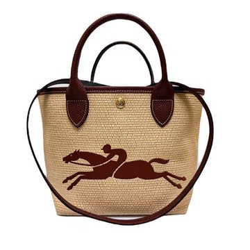 【LONGCHAMP】提籃包 LE PANIER PLIAGE 手提包/斜背包 S 棕色 - 10144HZB 035