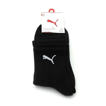 PUMA NOS 素色跳豹短筒襪 三雙組 黑 BB149401