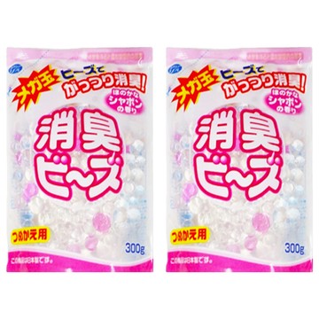 Lion Chemical 獅子化學 消臭珠補充包 (皂香) 植物性除臭成分 大彈力水晶珠  300g  2包