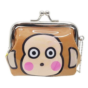 【震撼精品百貨】OSARUNOMONKICHI_淘氣猴~淘氣猴大臉珠扣式PVC零錢包附鍊S