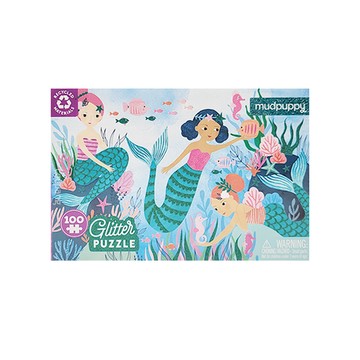 mudpuppy 閃亮拼圖 美人魚，100片  1組