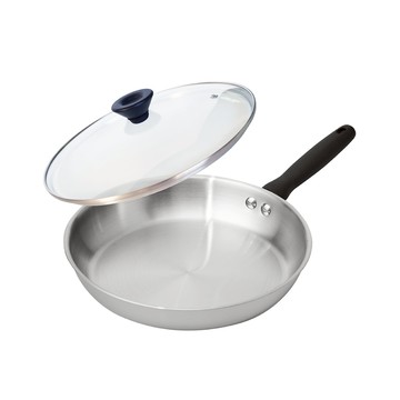 【MEYER 美亞】IH輕量不鏽鋼鍋 28cm 平底鍋 (單鍋/鍋+蓋) - 銀月系列