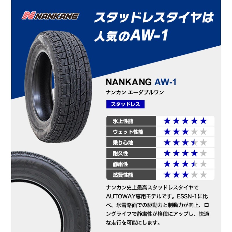 NANKANG AW-1 165/55R15 75Q スタッドレスタイヤ 新しいコレクション