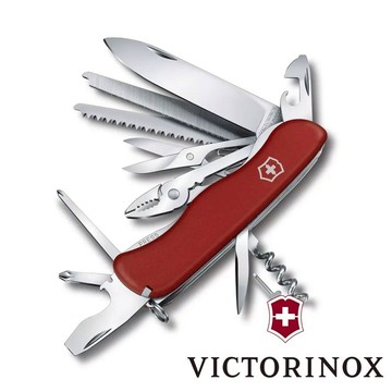 【瑞士 維氏 Victorinox】21用獵刀/剪刀+木鋸+鉗子+鋼鋸『紅色』0.8564 戶外 露營 登山 多功能
