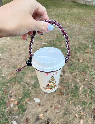 手作-傘繩 環保編織帶 環保提繩 飲料提繩 杯袋 杯套 咖啡提繩