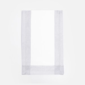 克萊歐框紋長桌巾35x210cm 灰白