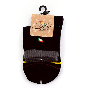 [家速配]雨傘刺繡童襪 L<黑色>