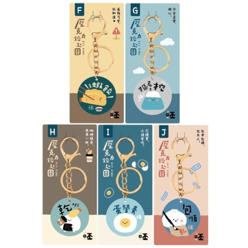 小呸角 圓形壓克力鑰匙圈-蝦餃/摳尼吉挖/乾啦/蛋營養/包順