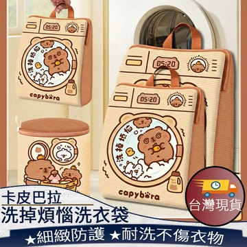 ❤️台灣現貨【 卡皮巴拉洗掉煩惱洗衣袋】洗衣袋 立體洗衣袋 卡皮巴拉洗衣袋 細網洗衣袋 防變形洗衣袋 衣物保護袋 440