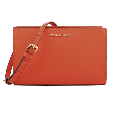 MICHAEL KORS-金字防刮PVC 斜背包（螢光橘）mini_廠商直送