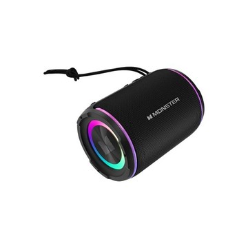 MONSTER 魔聲 RGB MON-C102全彩雙振膜低音藍芽音箱(黑色) 綠風潮