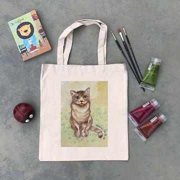 純棉直式帆布包 | 貓 | K藝術家