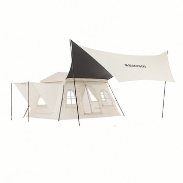 【Blackdog】覓野一室一廳黑膠自動帳篷+天幕 2-4人 ZP016 原廠公司貨一年保固