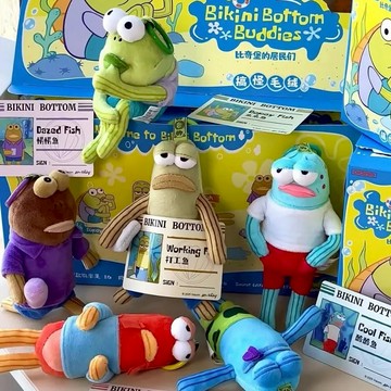 【遊戲家】MRAY海綿寶寶 比奇堡的居民們 盲盒 吊飾 娃娃 6+1隱藏版