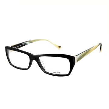 【POLICE】義大利經典個性粗框光學眼鏡(黑/黃 POV1774-0703)