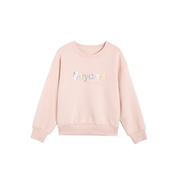 GIORDANO 童裝長袖印花TEE 彈力空氣棉系列 - 20 雲朵粉