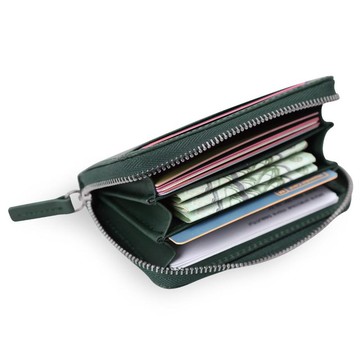EGARDEN Take Pocket 拉鍊式卡片零錢包  10.7 x 7cm  深綠色