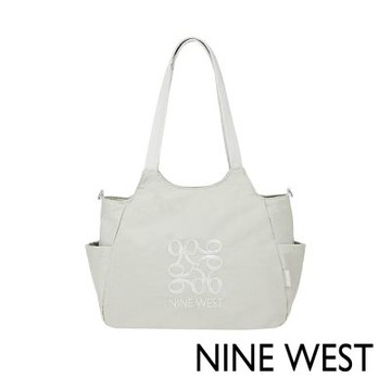 NINE WEST 休閒高密度尼龍托特包 NW82923 (灰綠色) 通勤包 側背包 拉桿包