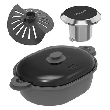 TOKIT廚機料理機配件組(蒸籠組+刀片罩+替換鍋塞)