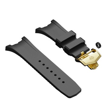 【Golden Concept】Apple Watch 41mm SPIII41-BK-G 金色錶扣 黑色橡膠錶帶
