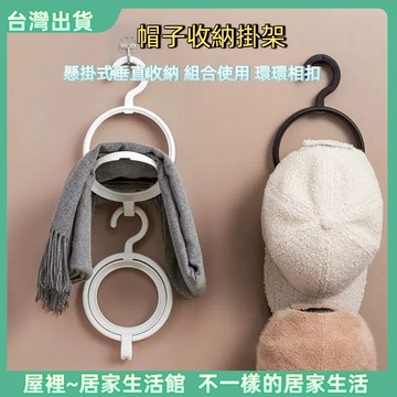 【優選產品】💌免運🔥帽子收納架 圓形掛環 組合疊加掛鉤 門後掛鉤 衣帽架 掛帽子收納 掛架 掛帽架 帽托 帽子收納掛架