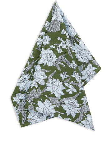 La DoubleJ - Lilium-print cotton tea towel - unisex - Cotton - One Size - Green