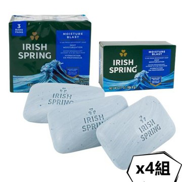 Irish Spring愛爾蘭體香皂--滋潤保濕(104.8g*3)/組*4