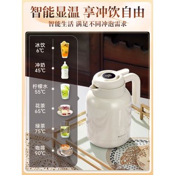 (免運)英國寶威瑪保溫壺溫度顯示 316不銹鋼熱水壺辦公室輕奢保溫燜茶壺