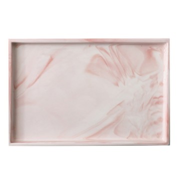西格傢飾 北歐大理石紋陶瓷萬用盤 長方形  30 x 20cm  粉色