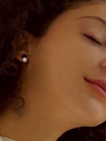 Pearl Drop II Earring (Gemstone)_2color