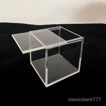 💥臺灣出貨💥推拉蓋亞克力透明展示盒積木樂高收納小型魚缸觀賞食品盒幹果盒