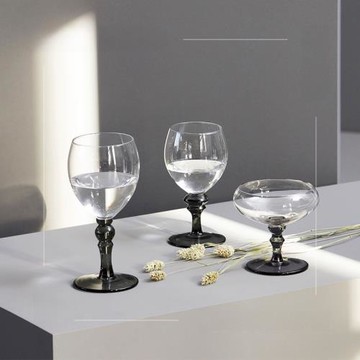 出口德國現代風格雙色創意人工吹制水晶玻璃紅酒葡萄酒飲料杯