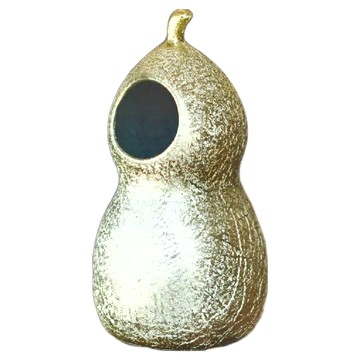 佐和陶瓷 金彩瓢形S花器 - 日本製  8.5 x 17cm