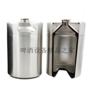 食品級304不銹鋼5L啤酒桶雙層真空保溫桶戶外保溫啤酒桶旅游用