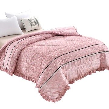 Betrise 貝翠絲 可水洗機洗韓國田園風輕柔棉銀離子防蹣抗菌羽絲絨暖冬被  雙人6x7尺(180 x 210cm)  綺窗梅雨