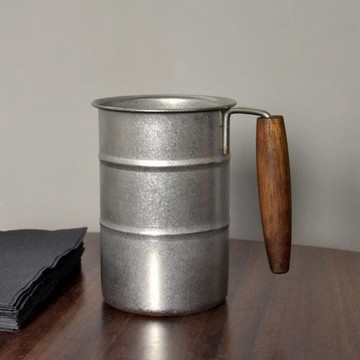 帶把手雪花復古工業風啤酒杯 304不銹鋼水杯馬克杯戶外露營杯子