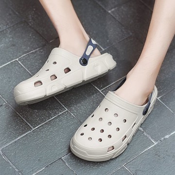洞洞鞋/涼拖鞋（成人） 男夏季拖鞋男潮流外穿新款女護士防滑包頭男士醫生涼鞋【CM16881】