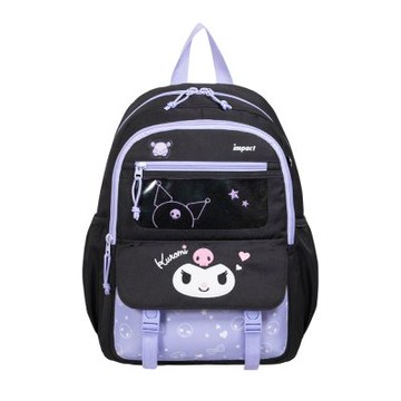 【IMPACT】怡寶 |酷洛米Kuromi 徽章後背包-黑色 IMQKU007BK
