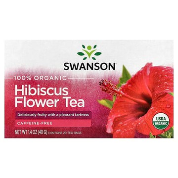 Swanson, 木槿花茶，無咖啡萃取，20 茶包，1.4 盎司（40 克）