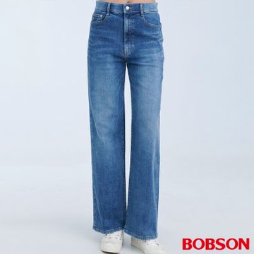 BOBSON 女款AI體控寬直筒褲 ( 8259-58 )