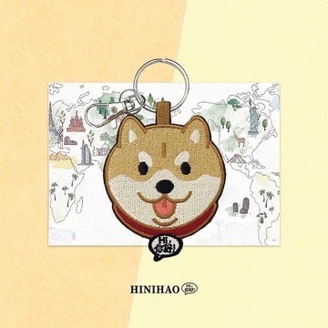 雙面刺繡鑰匙圈-柴犬