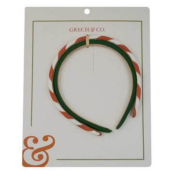 Grech&Co 髮箍 Set 2個 Stripes Atlas + Tierra  條紋白  13 x 12cm