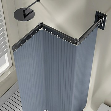 【防黴防水】摺疊浴簾 衛生間浴簾 浴室隔斷 防水簾 乾溼分離簾 加厚EVA材質 磁吸設計 免打孔安裝 小戶型衛生間必備