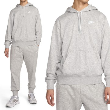 Nike Club FT Po Hoodie 男款 灰色 刺繡 Logo 內毛圈 帽T 連帽 長袖 FN3867-063